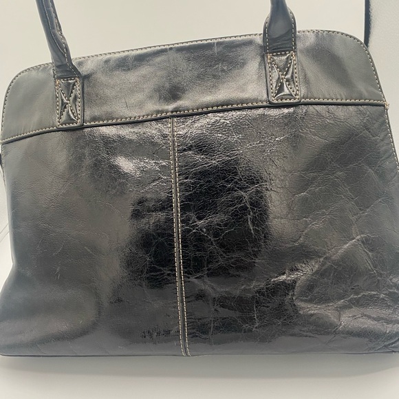 Giani Bernini black leather Laptop Work Bag Tote Briefcase Organizer - Picture 5 of 9